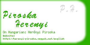 piroska herenyi business card